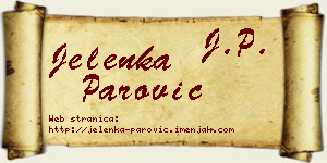 Jelenka Parović vizit kartica